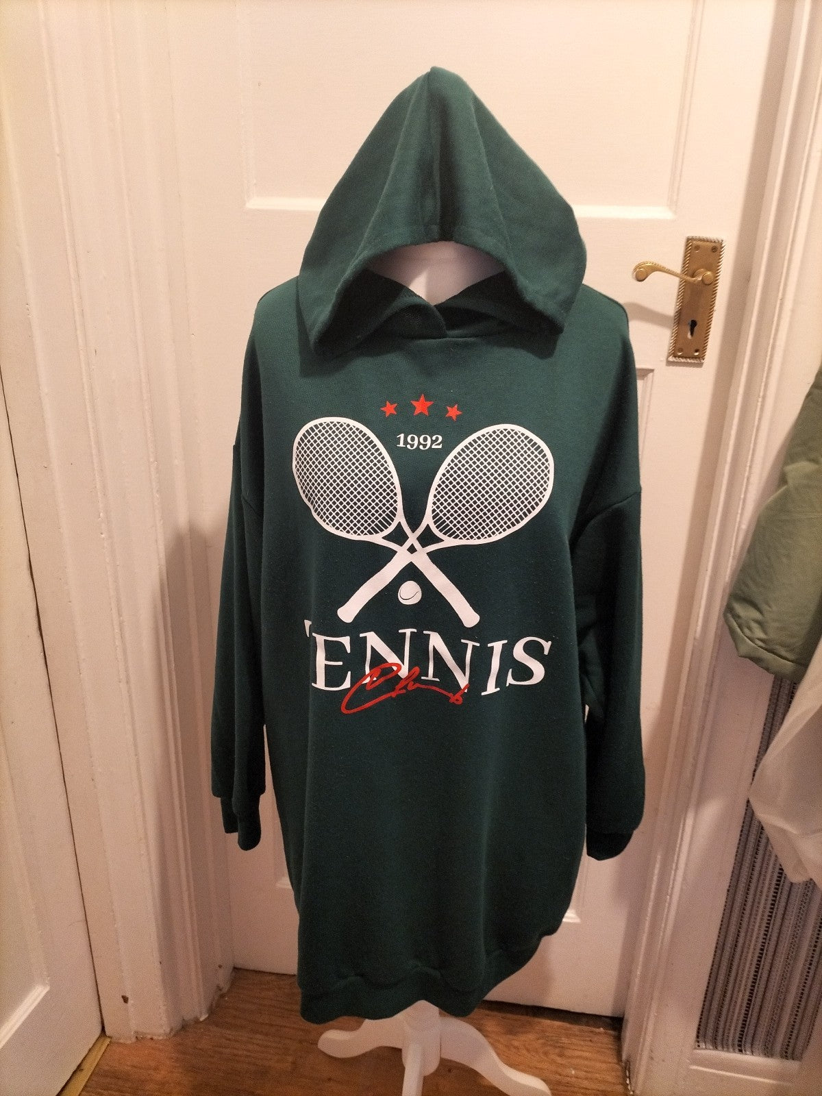 Ladies Asos Size 12 Bottle Green Tennis Oversized Jumper