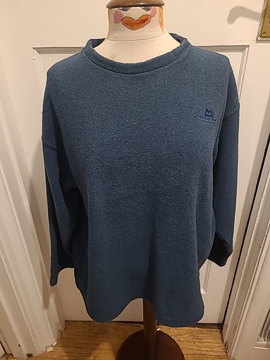 Mens Mountain Warehouse Size XL Navy/Teal Fleck Pullover Jumper