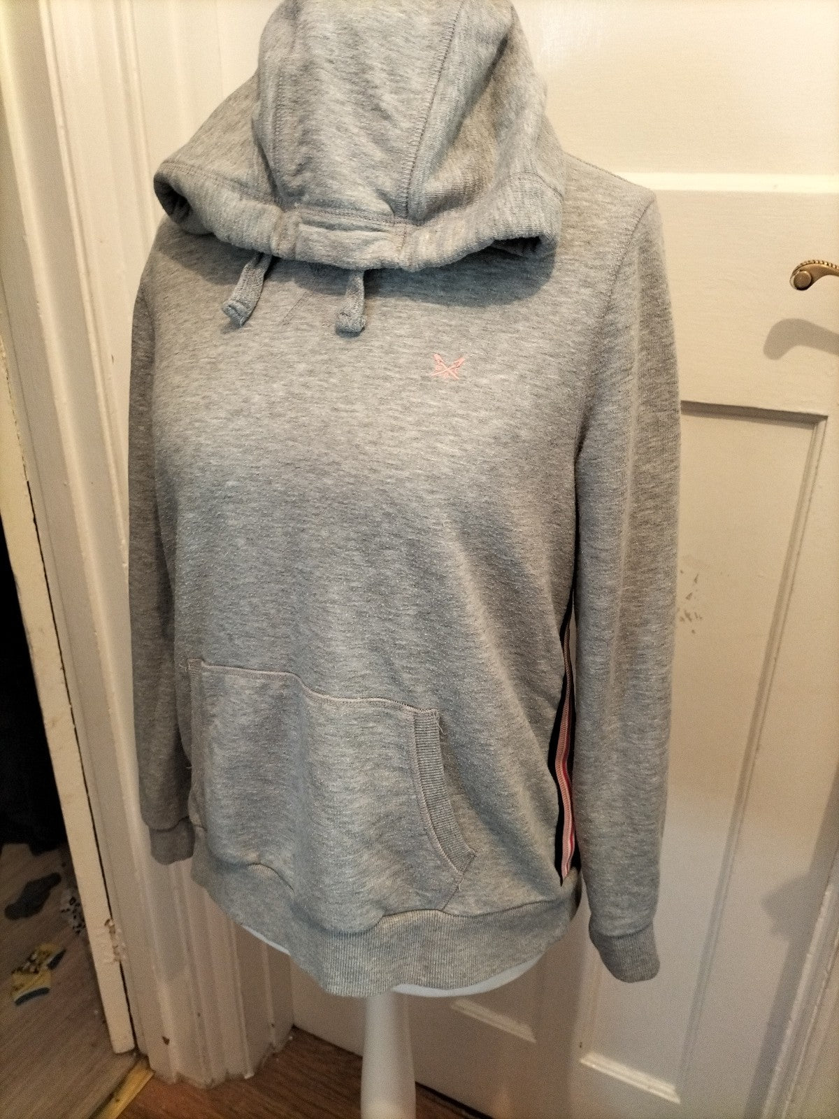 Ladies Crew Clothing Size Large Grey Pullover Hoodie