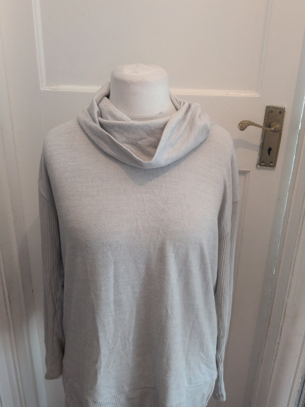 Gap Large Pale Grey High Neck Long Sleeve Pullover Jumper