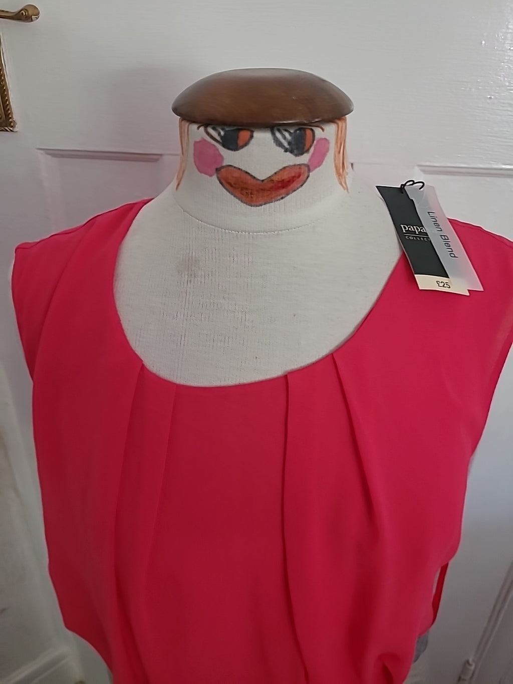 Brand New Ladies Papaya Size 16 Pink/Beige Sleeveless Dress