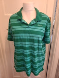 Mens Slazenger Size XL Green And Turquoise Short Sleeved Polo