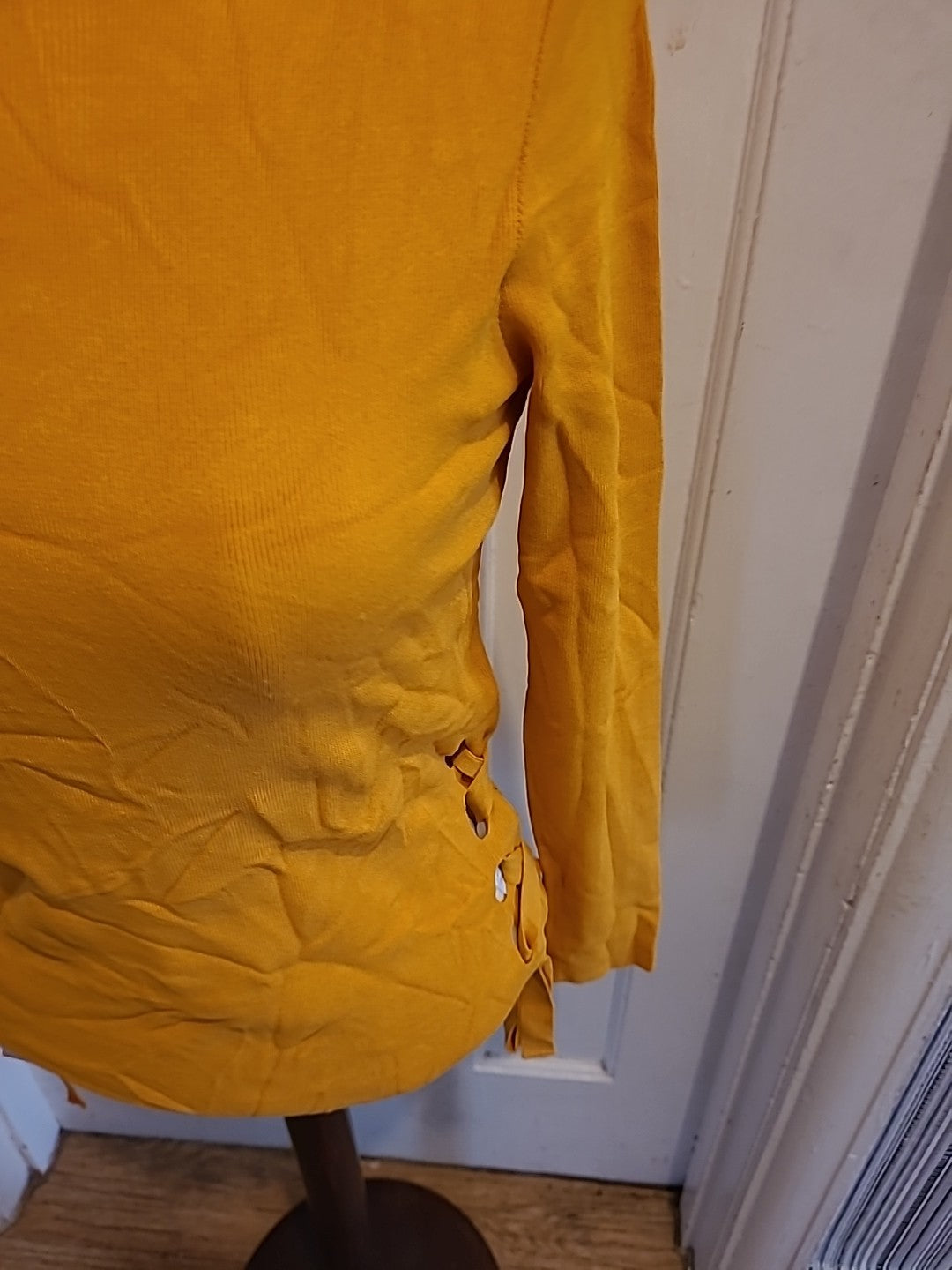 Ladies Tu Size 8 Mustard Long Sleeved Jumper