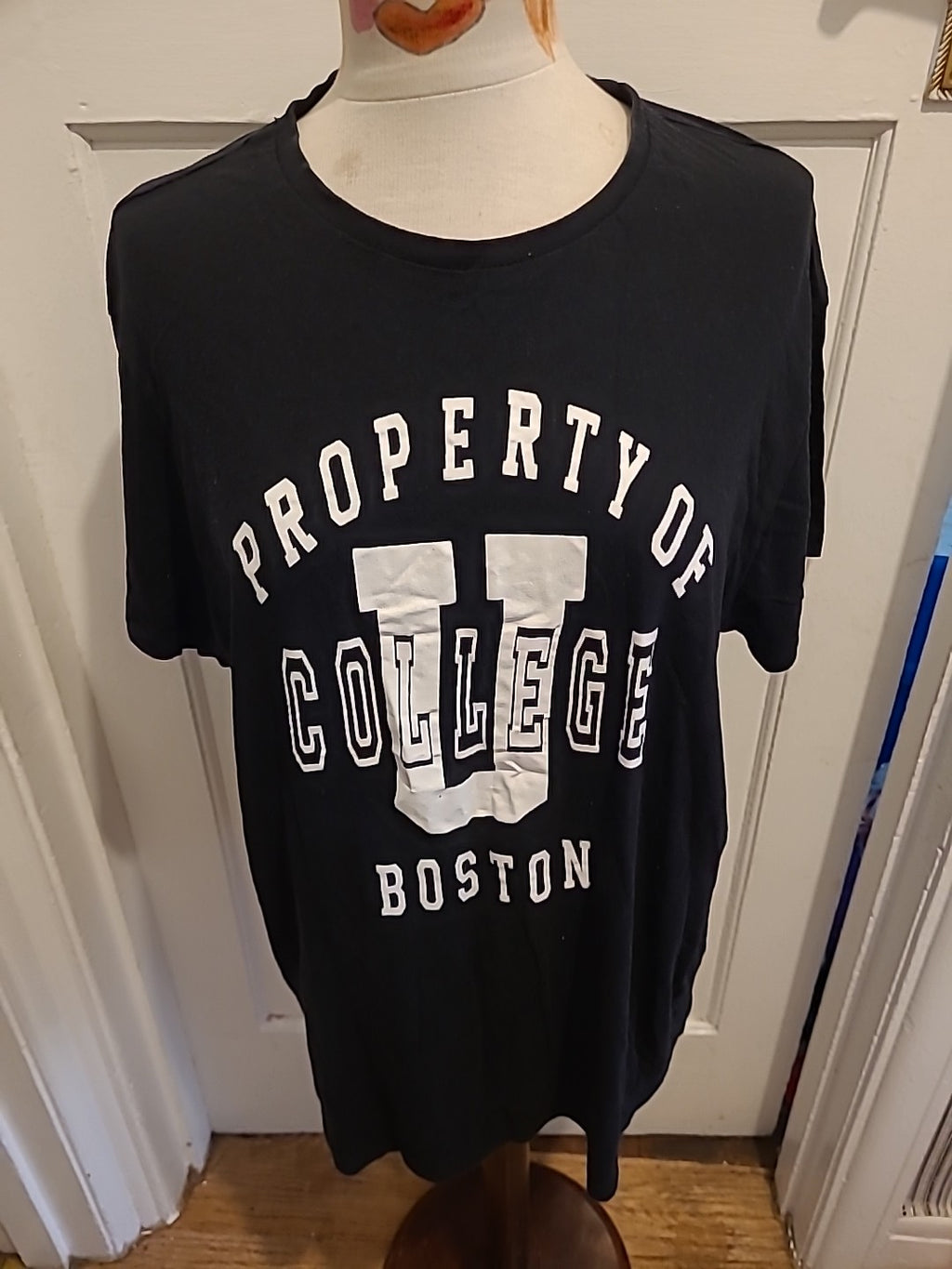 Mens Primark Size XL Black "Boston" Print Tshirt