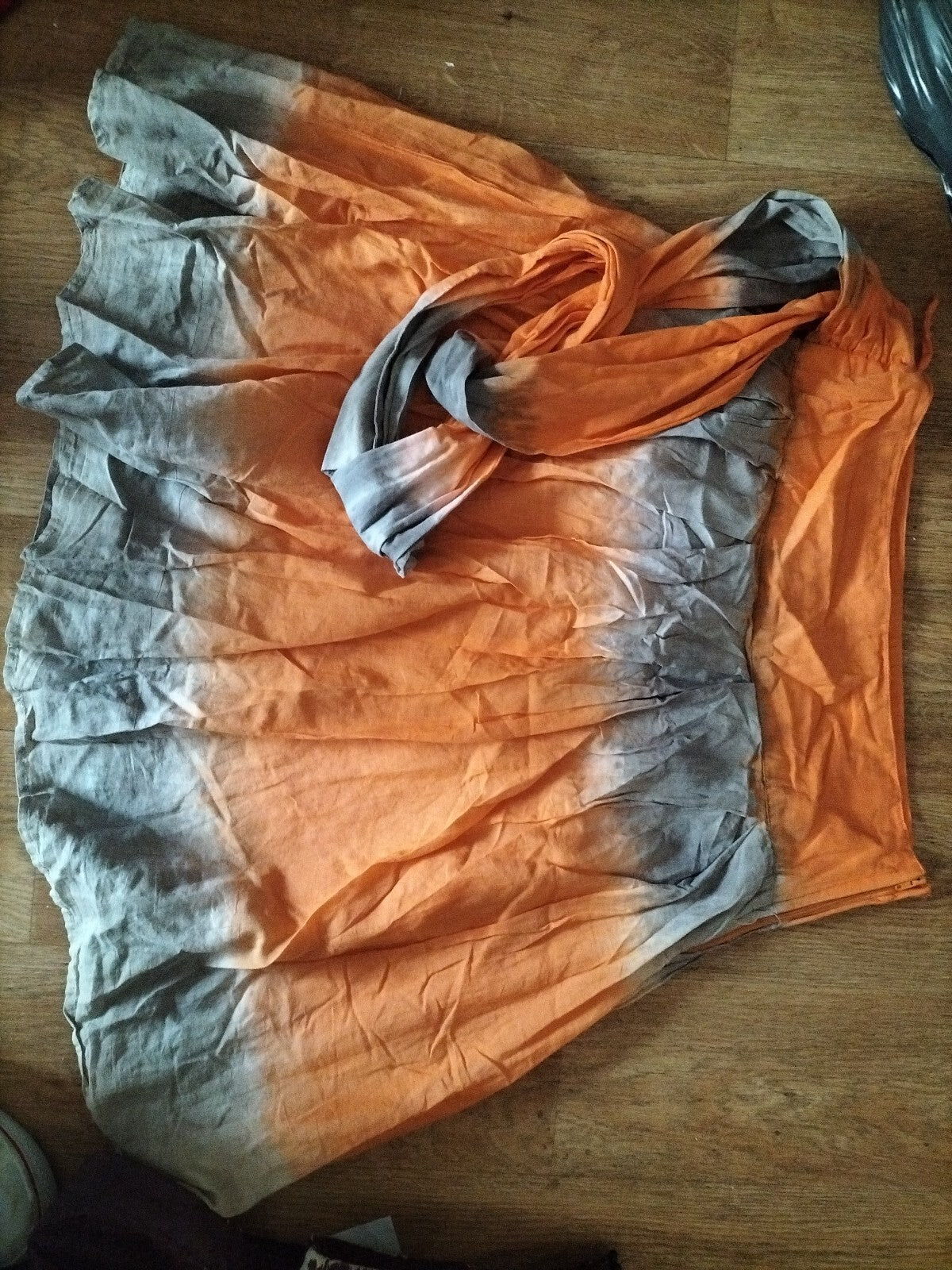 Ladies Primark Size 10 Orange Short Skirt