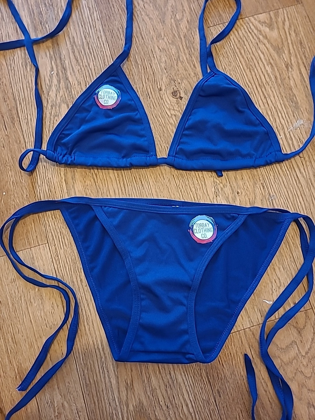 Brand New Torbayclothingco Size Medium Navy Blue Bikini Set