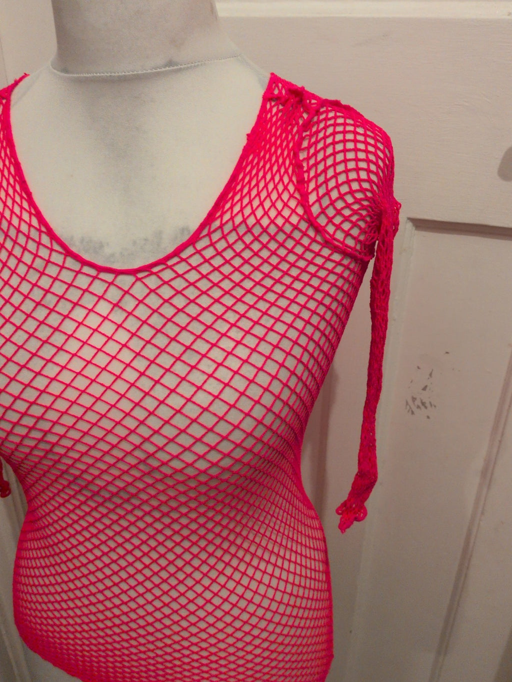 Ladies One Size Pink Mesh Top