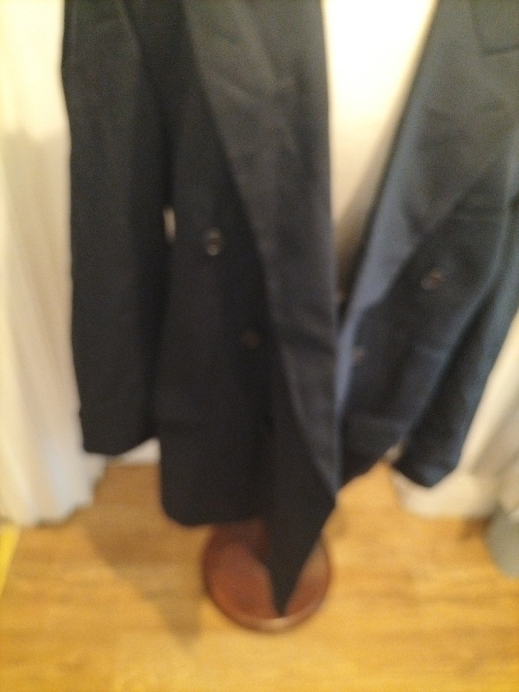 Mens Marks And Spencer Size 44" Wool Navy Padded Lined Blazer