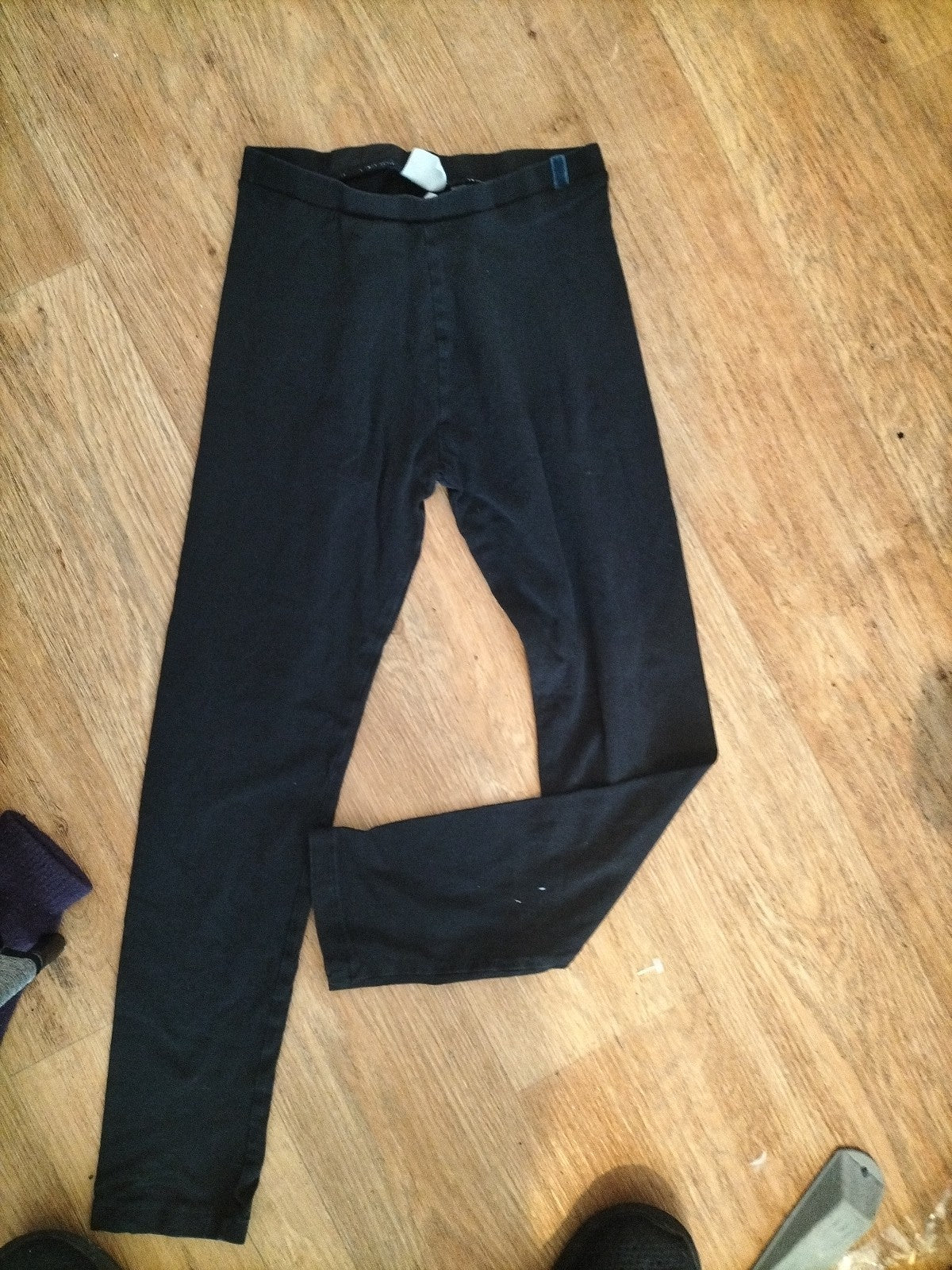 Girls Zara Age 11-12 Years Black Leggings