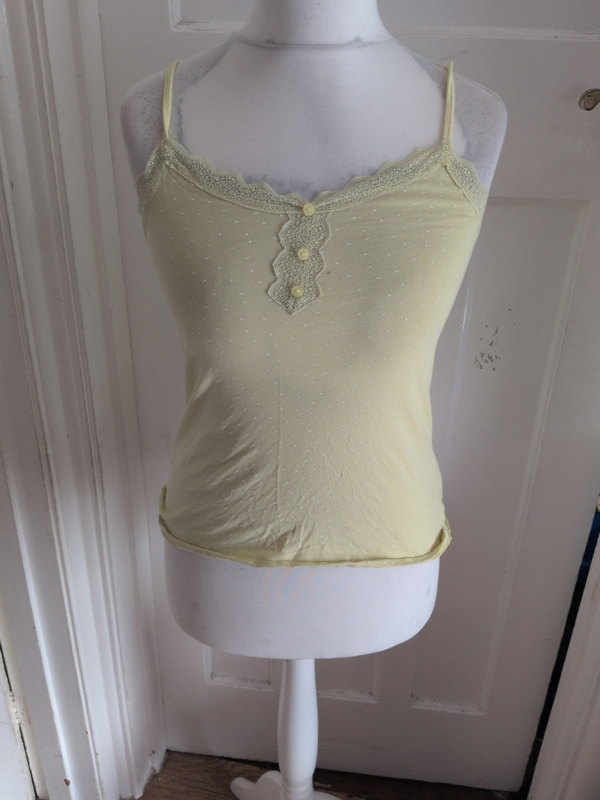Primark 10-12 Yellow Spotty Pyjama Top
