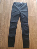Ladies Next Size 6R Black Pleather Pull Up Leggings Mid Rise