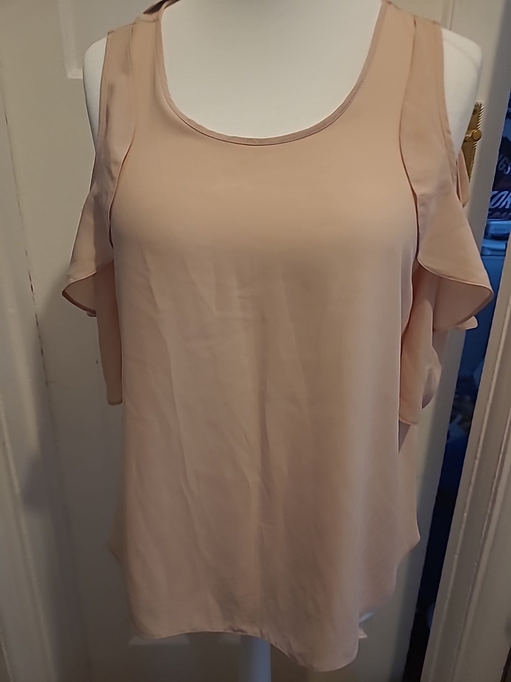 Brand New Ladies George Size 12 Baby Pink Open Shoulder Blouse