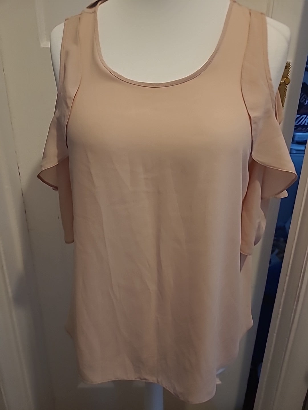 Brand New Ladies George Size 12 Baby Pink Open Shoulder Blouse