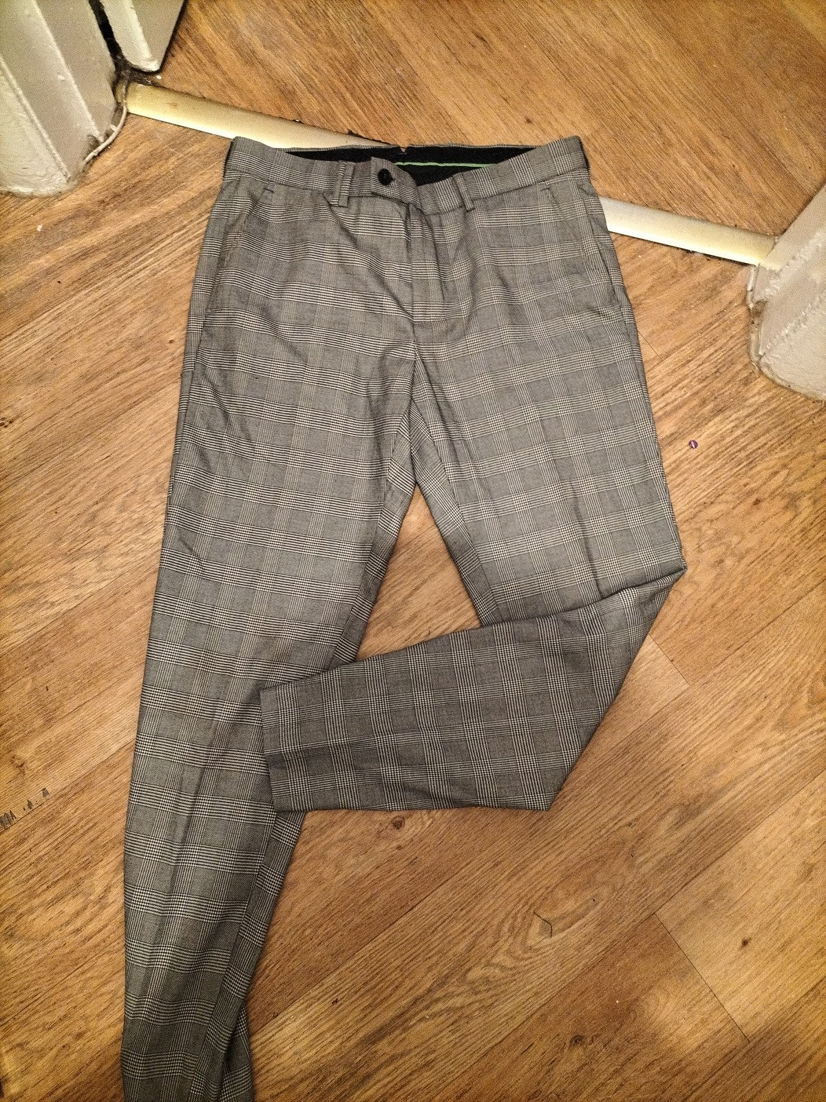 Mens Gianni Feraud Size 32R Grey Check Trousers