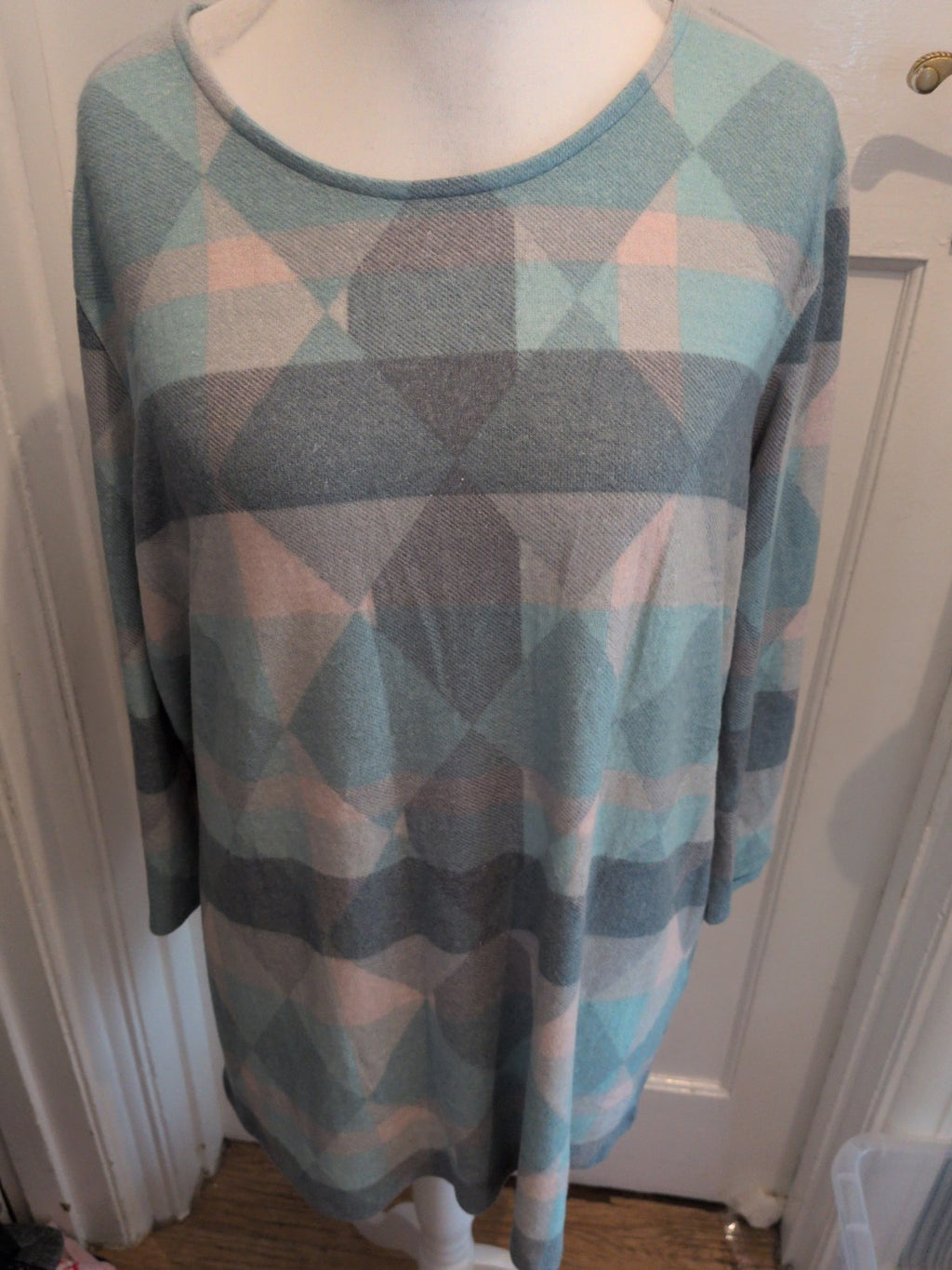 Bonmarche 20 Turquoise Teal Blue Long Sleeve Ultra Soft  Jumper