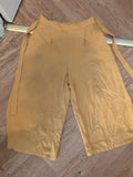 Primark 6 Mustard Crop Trousers Elasticated