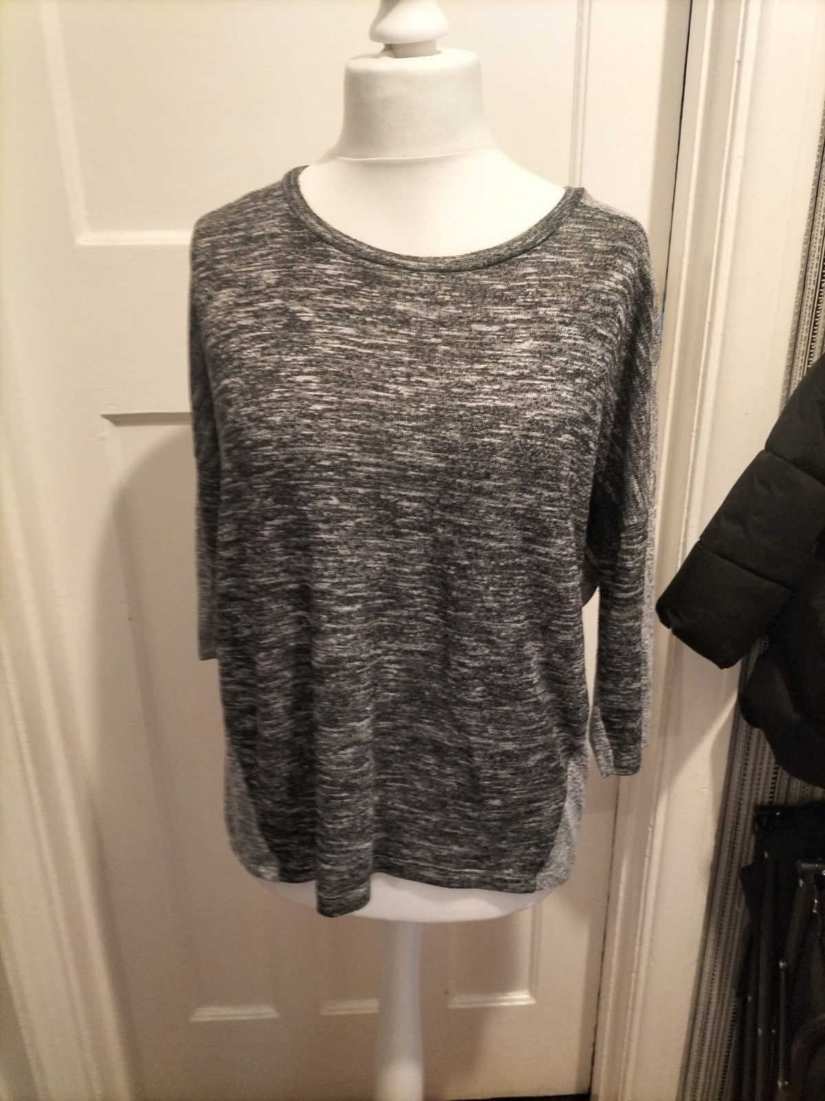 Ladies Tu Size 16 Grey Fleck 3/4 Sleeve Blouse
