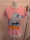 Primark Disney 10-12 Pink Stripe Pyjama Top