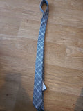 Mens Check Grey Tie