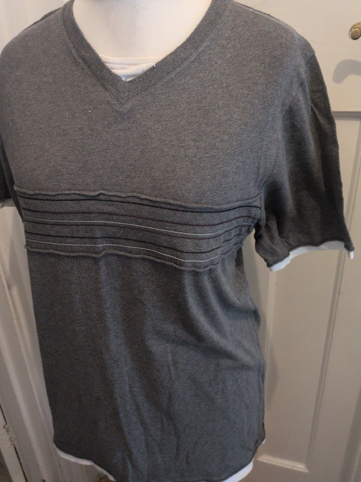 M&S Medium Grey Short Sleeve Pyjama Top