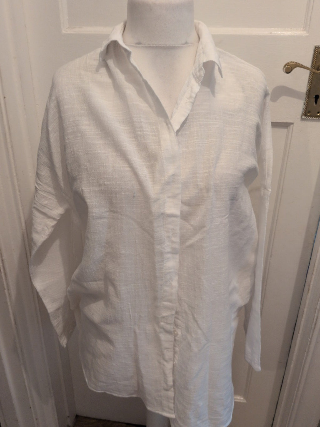 Primark Small Semi See Through Ultra Lightweight Long Sleeve Blouse