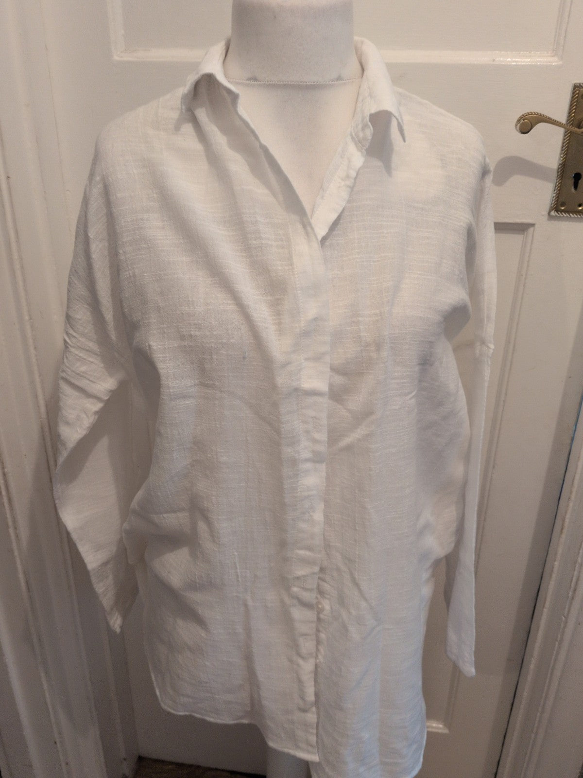 Primark Small Semi See Through Ultra Lightweight Long Sleeve Blouse