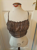 Ladies Size XS Leopard Print Sleeveless Pyjama Top