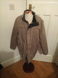 Mens Preimer Man Size Medium Pale Khaki Lined Coat
