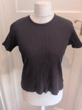 Medium Black Rib Short Sleeve T-shirt