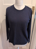 TU Woman 16 Navy Long Sleeve Brush Pattern Pullover Jumper