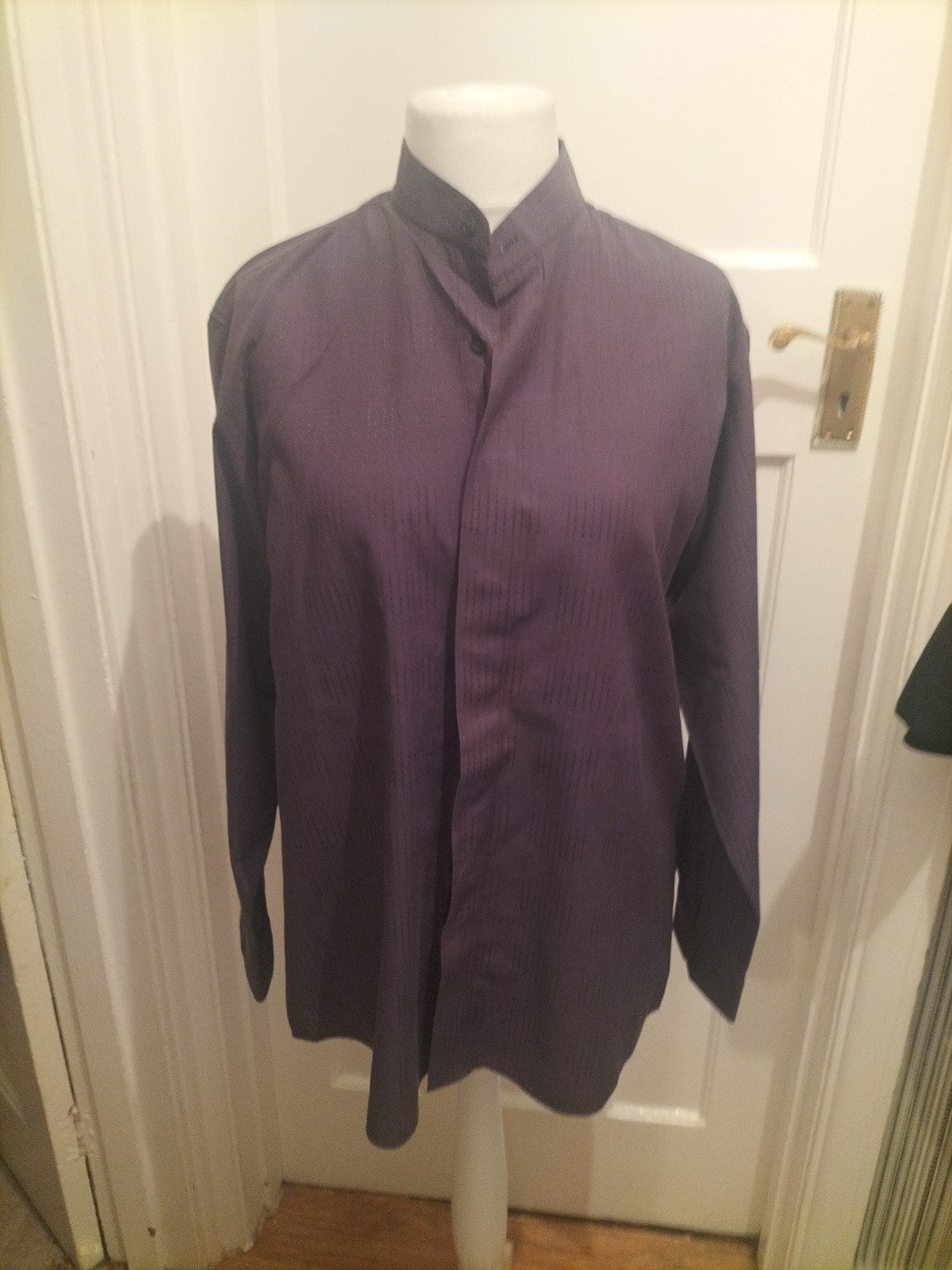 Mens Canda Size L Dark Violet Long Sleeved Shirt