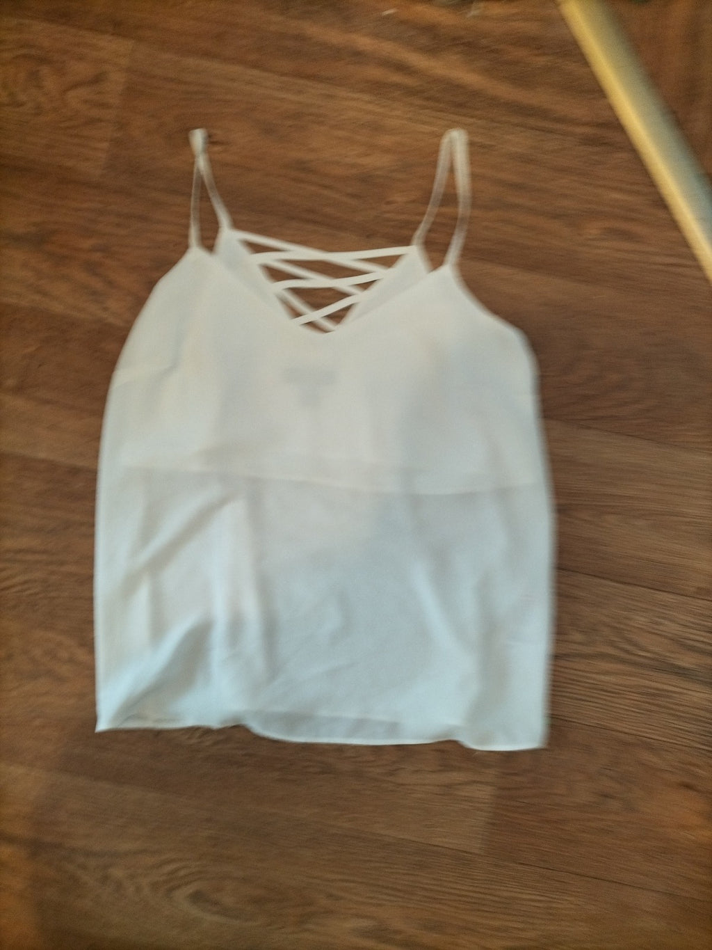 Ladies New Look Size 8 White Blouse Sleeveless
