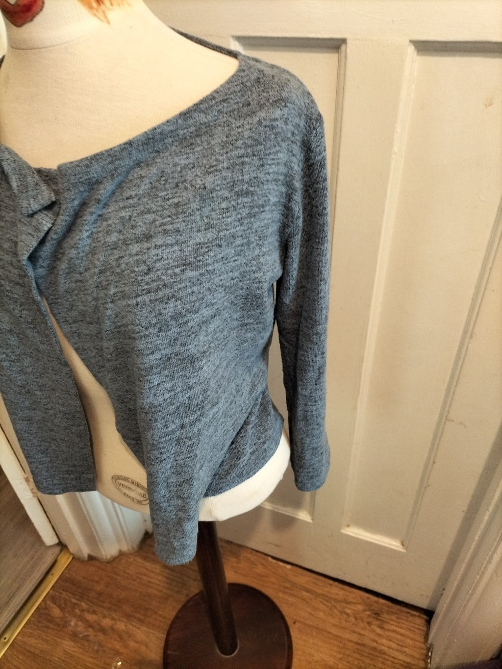 Girls M+Co 9-10 Years Bluey Grey Long Sleeved Cardigan