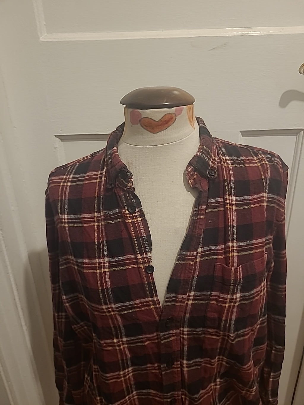 Mens Primark Size Medium 100% Cotton Regular Fit Purple Check Shirt