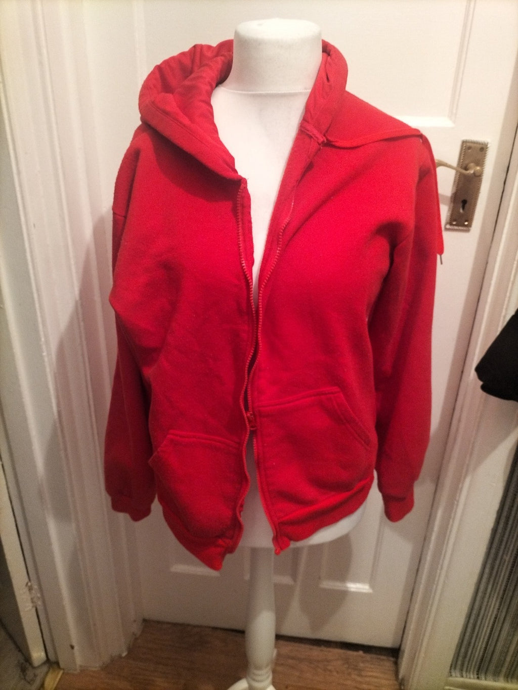 Mens Y.F.L Size 3XL Red Full Zip Hoodie Heavy Bobbling