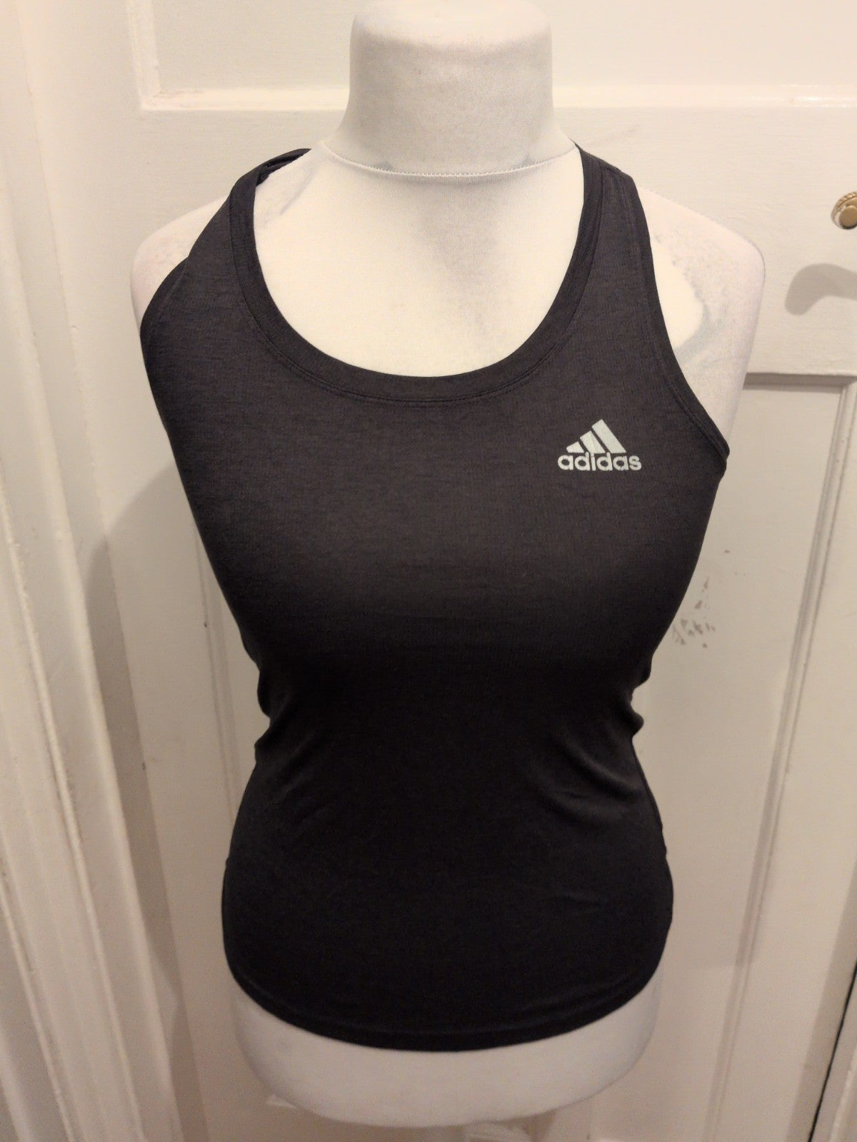 Adidas Small Grey Racerback Gym Top Ladies