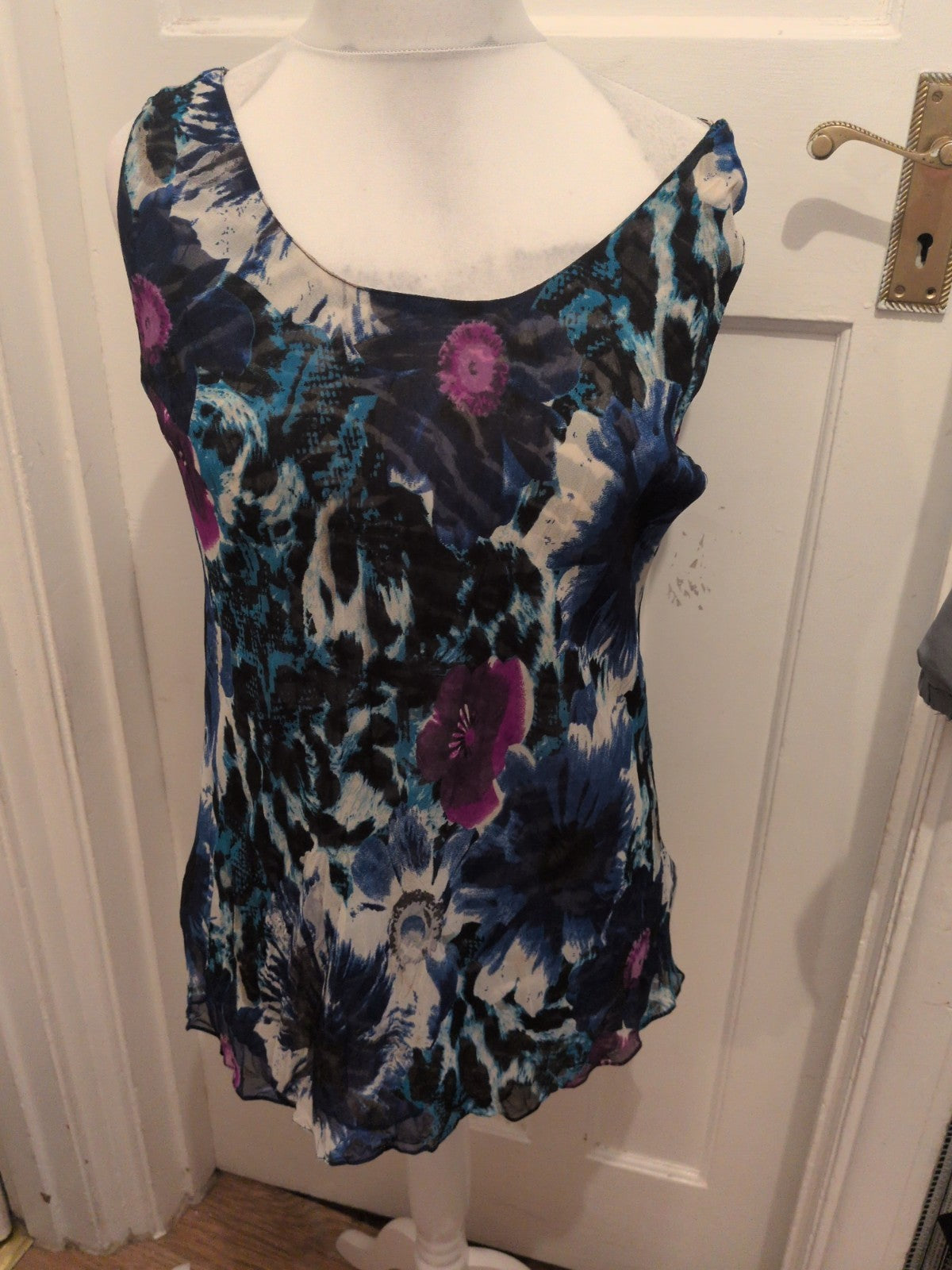 Large Reversible Blouse Sleeveless Multicoloured