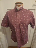 Mens Burton Size Medium Purple Short Sleeve Shirt.