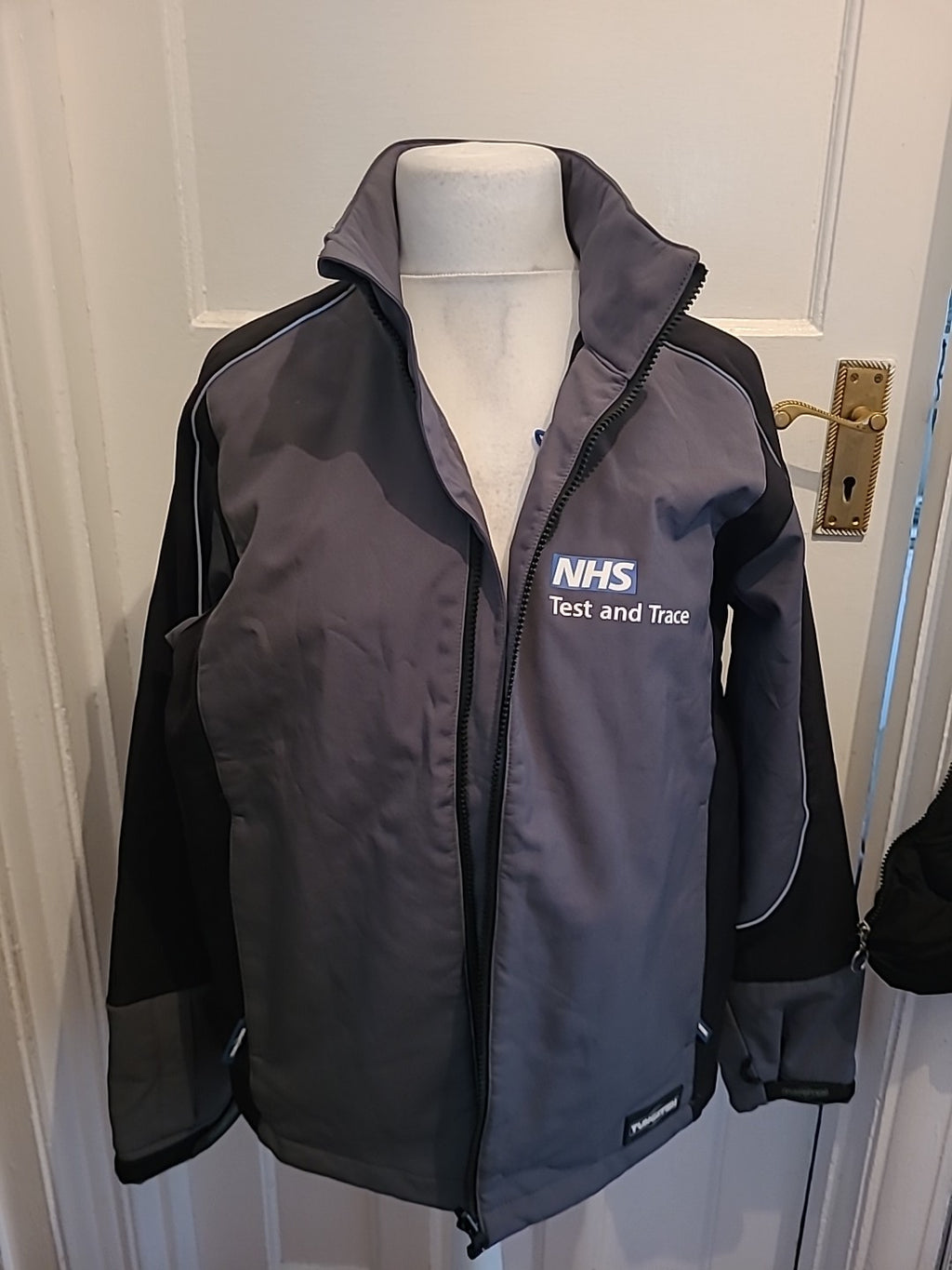 Mens Tungsten Size Large Grey And Black Warm Coat