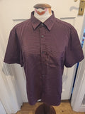 Mens Marks And Spencer Size Medium Purple Black Detailed Regular Fit Easy...