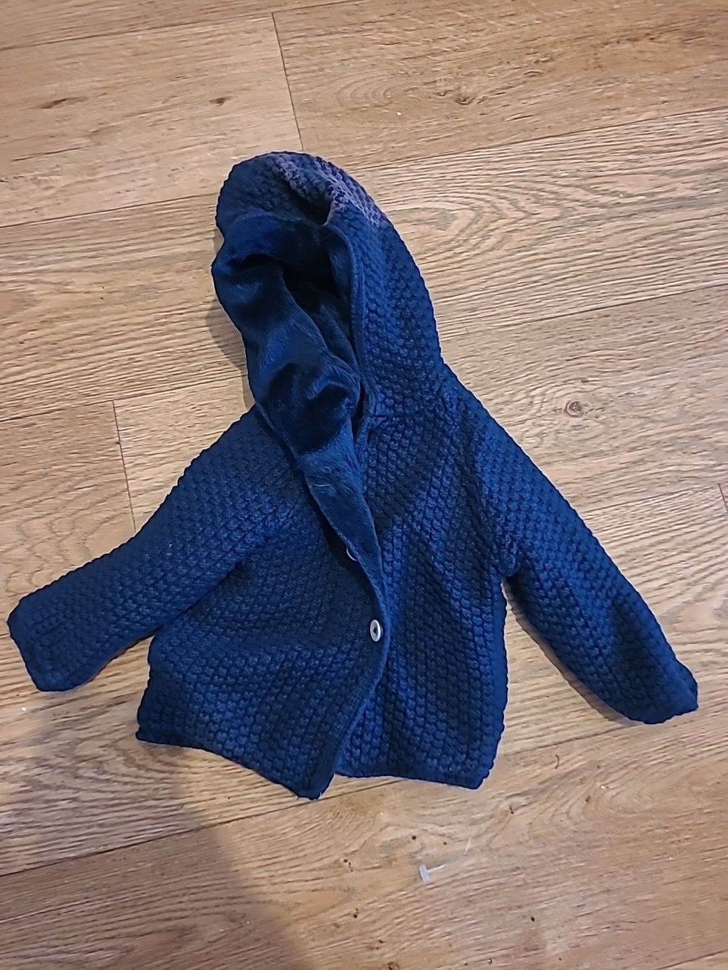 Boys Tu Age Up To 3 Months Navy Fleece Lined Jacket