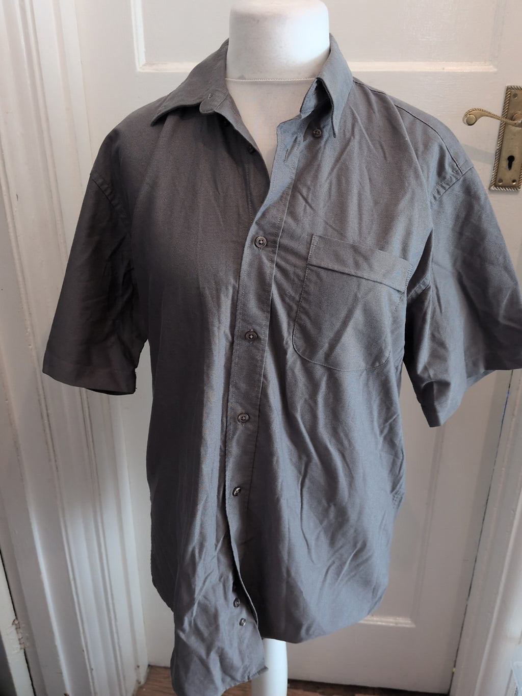 Henbury Medium Grey Short Sleeve Shirt