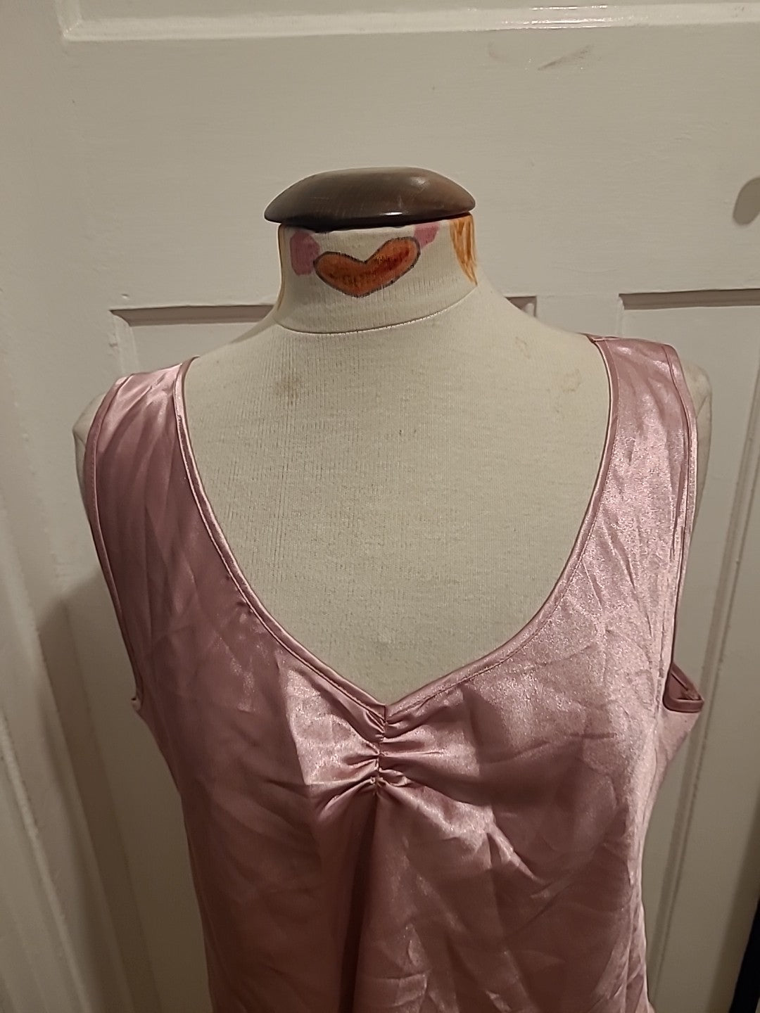 Ladies E-Vie Size 18-20 Pink Sleeveless Pyjama Top