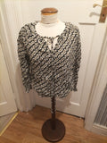 Ladies Per Una 10 Multi Coloured Long Sleeved Blouse