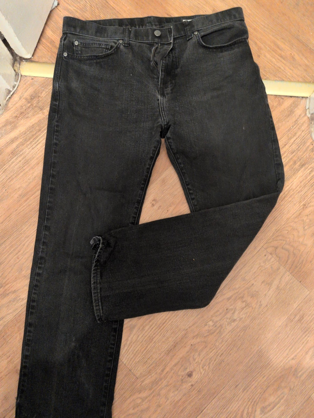Marks And Spencer 36x29 Black Regular Jeans Straight