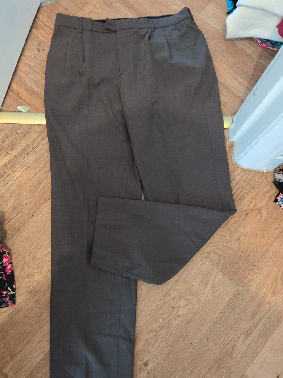 Mens Taillissime 32" Grey Smart Trousers