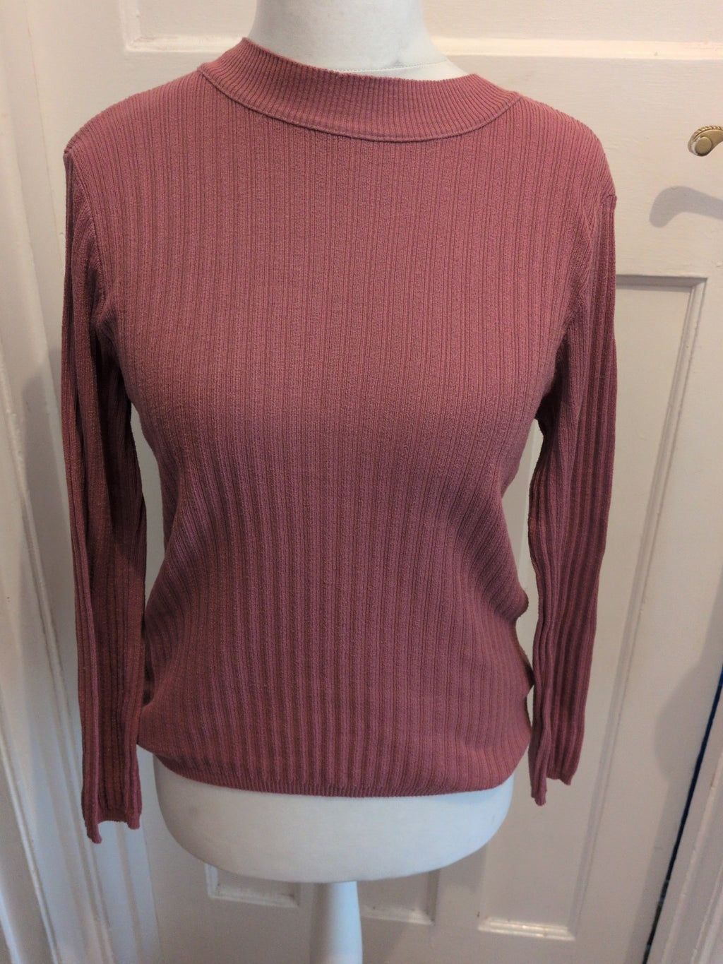 Primark 16 Deep Pink Ribbed Long Sleeved Jumper