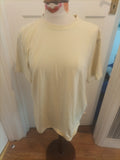 Mens Primark Size XL Slim Fit Very Pale Yellow Short Sleeved Tshirt