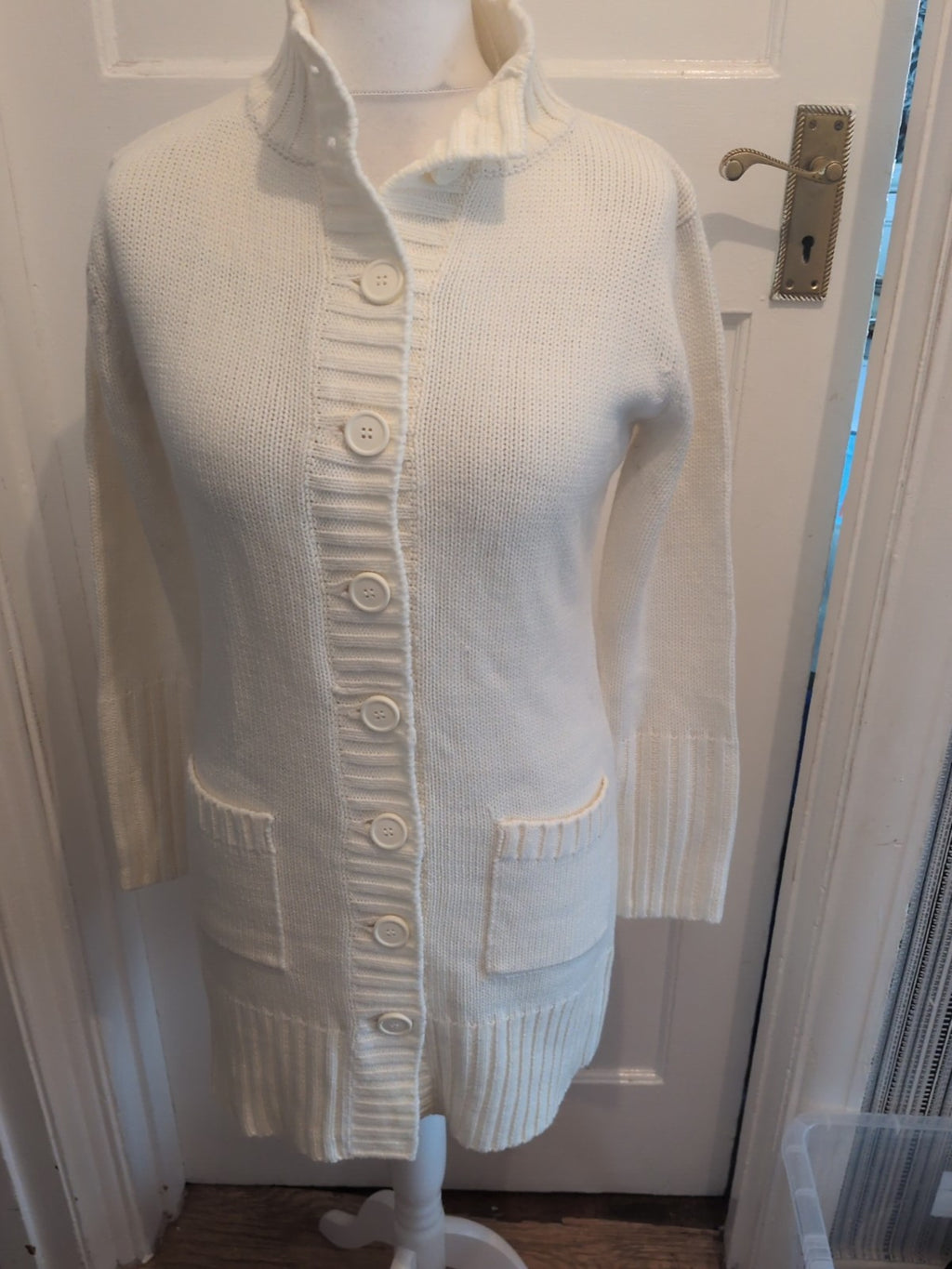 Editions Medium Cream Knit Long Length Cardigan