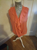 Ladies Paraphrase Size 12 Pink Sleeveless Blouse